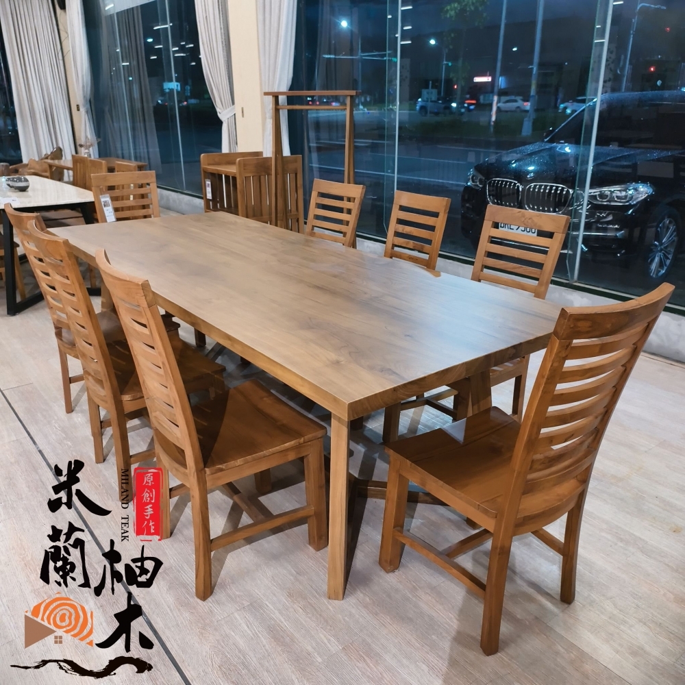 全柚木262*105超大會議桌/餐桌/泡茶桌