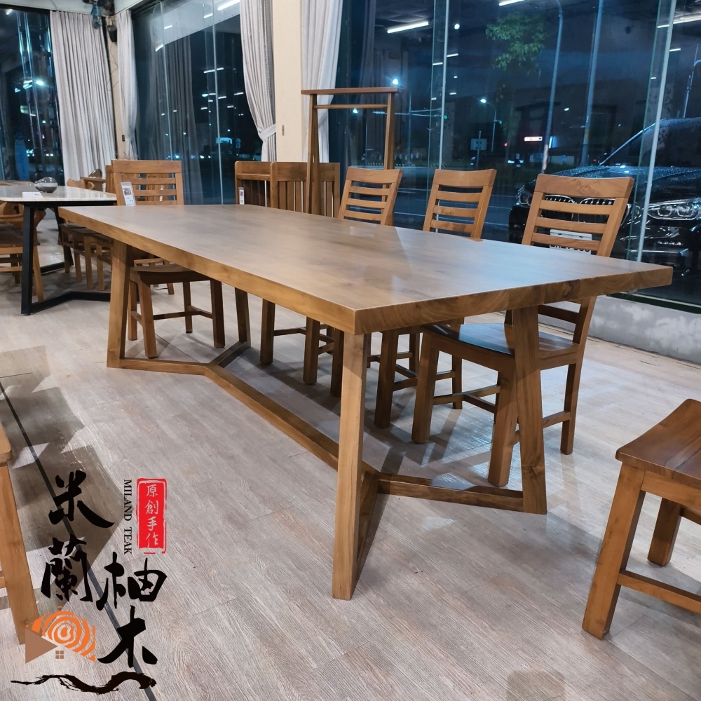 全柚木262*105超大會議桌/餐桌/泡茶桌