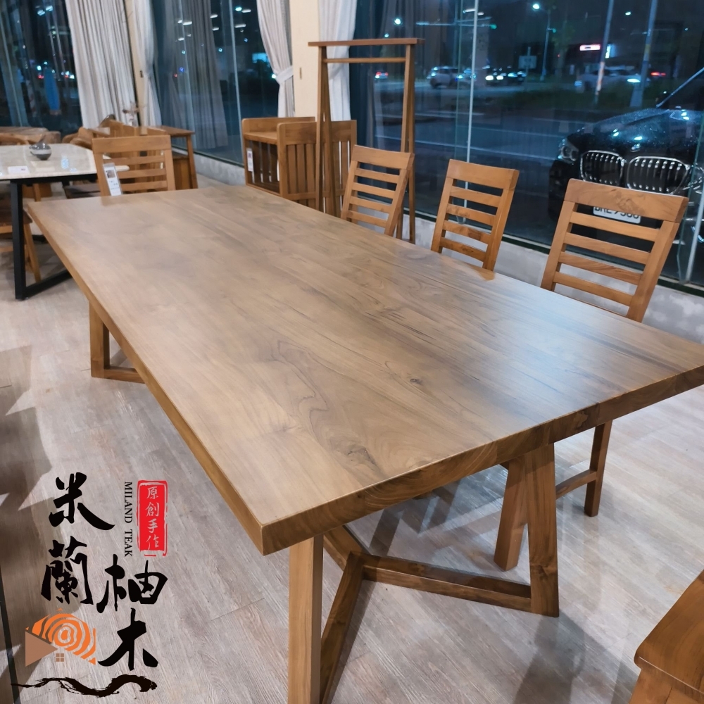 全柚木262*105超大會議桌/餐桌/泡茶桌