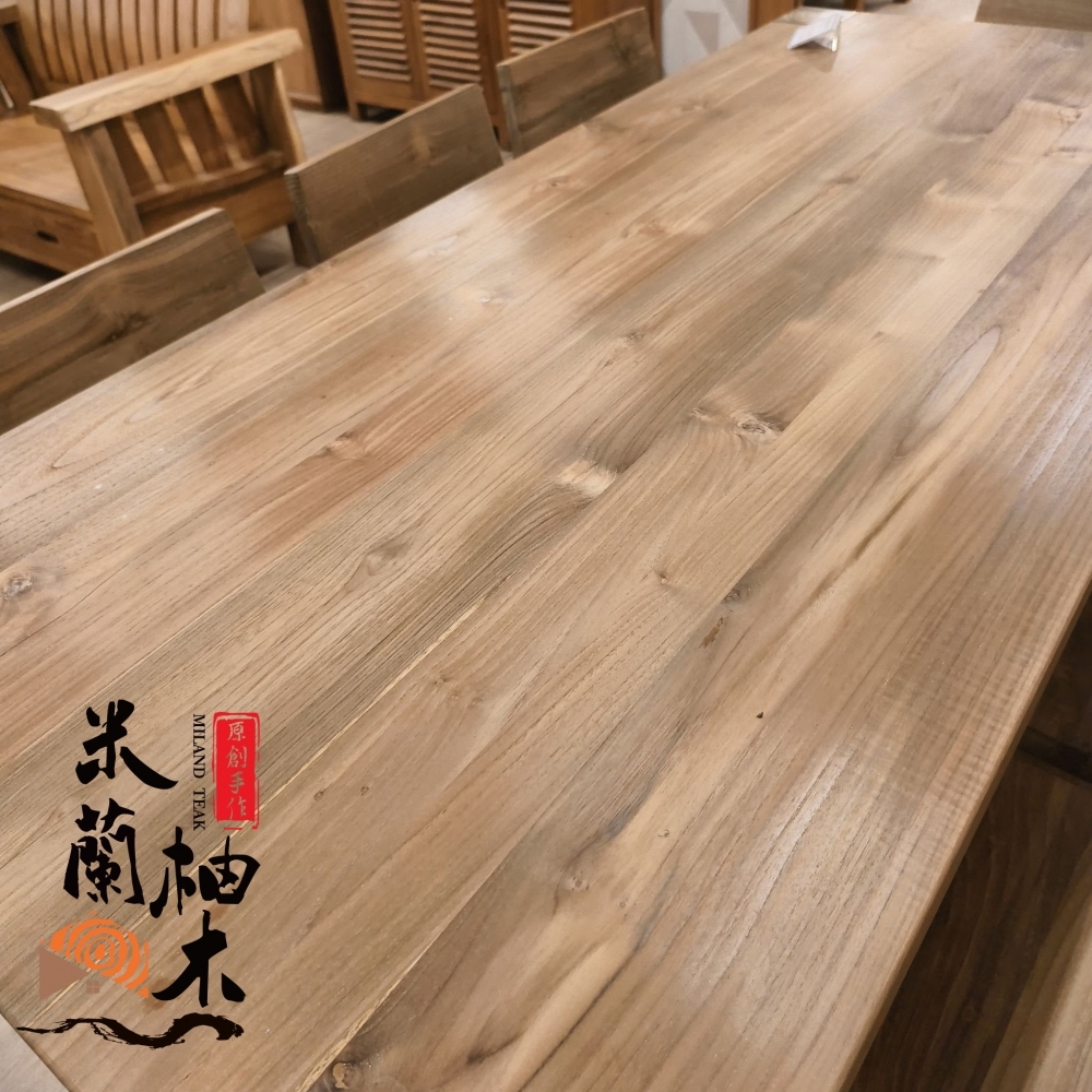 老柚木餐桌椅組、休閒桌椅組 - 197X89XH78