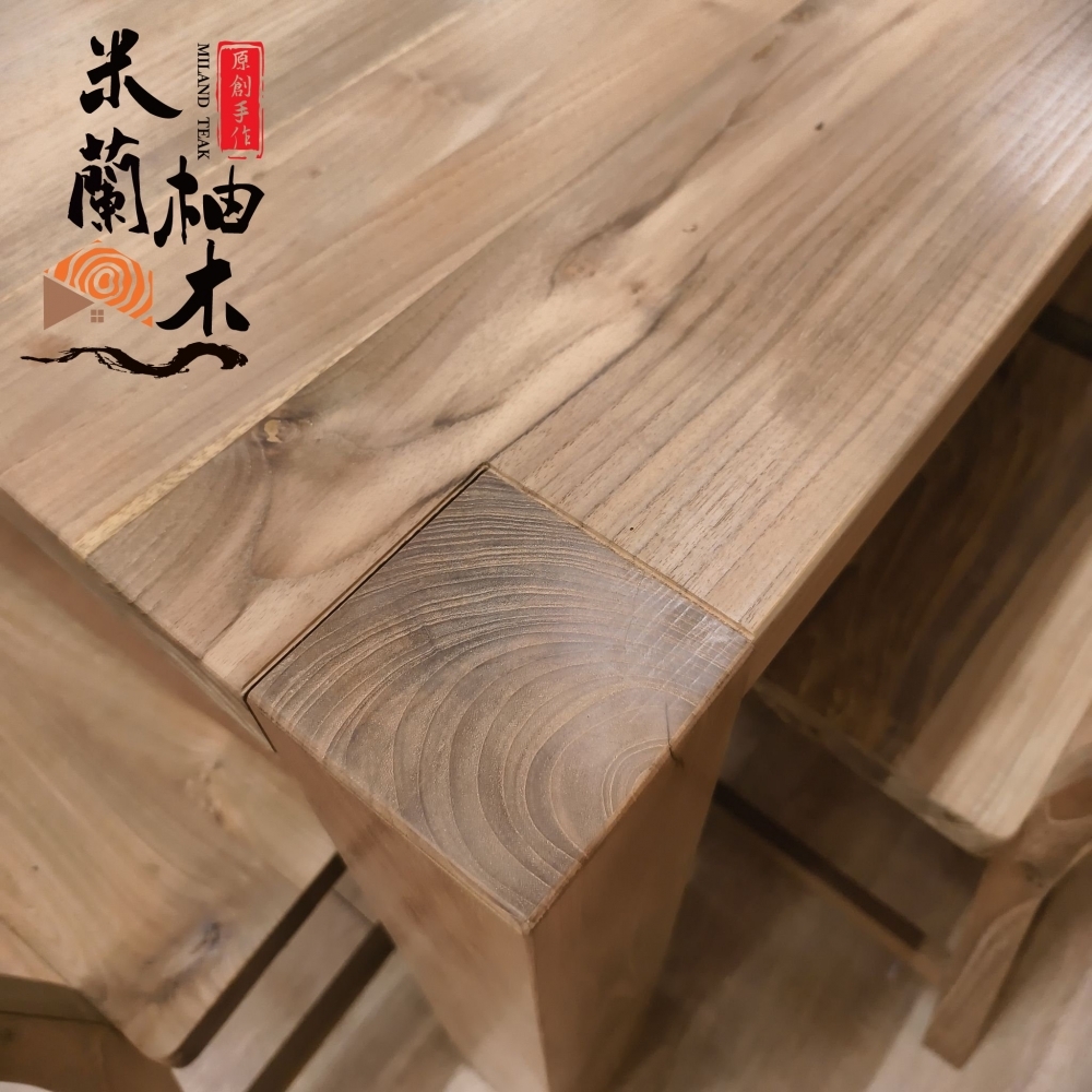 老柚木餐桌椅組、休閒桌椅組 - 197X89XH78