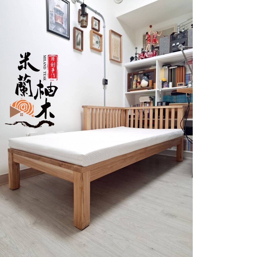 淺色系柚木沙發床-打磨款