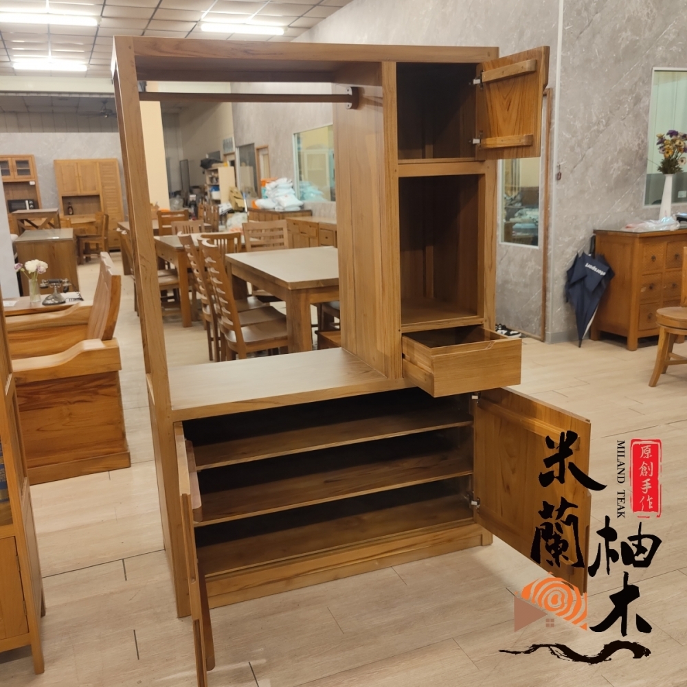 客訂全柚木四尺多功能櫃