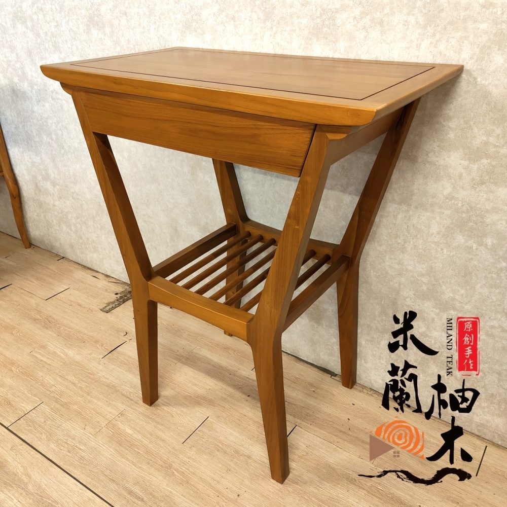 客訂全柚木現代神桌