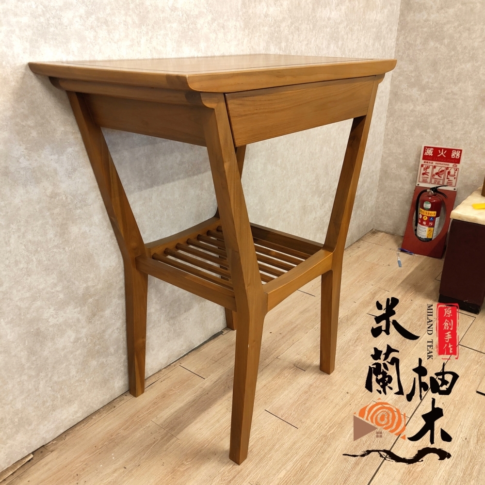 客訂全柚木現代神桌