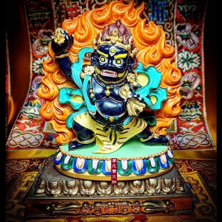 藏密大力威猛尊”伏魔 金剛手 菩薩”莊嚴彩繪佛像