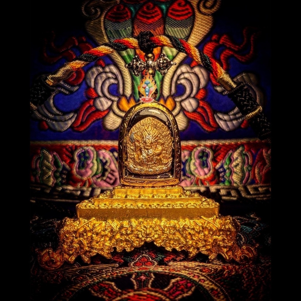 極忿威猛尊 精緻彩繪“ 大護法二臂嘛哈嘎拉 ” 千種聖物 甘露佛 嘎屋