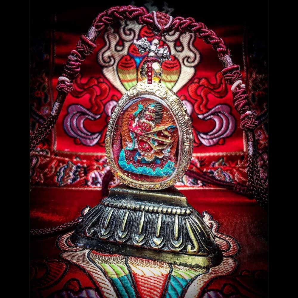 寧瑪巴 九大護法 大威力尊 惹呼拉 千種聖物甘露印製 手工繪製 彩繪 金嘎屋