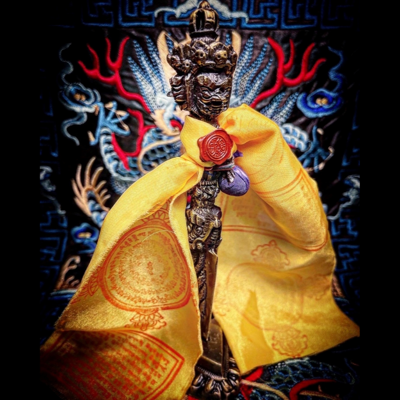 西藏 精工 三面普巴杵 降魔杵 普巴金刚撅