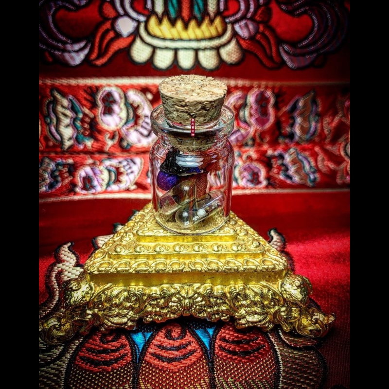 莊嚴精銅 釋迦佛 透明舍利寶塔 舍利塔