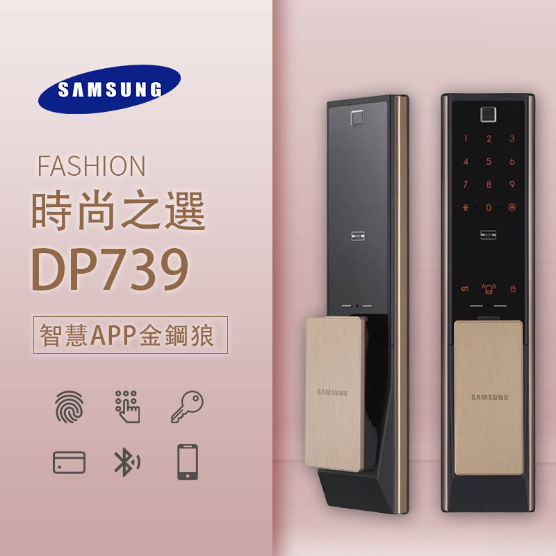 三星 Samsung－電子鎖 DP739 6合1 推拉款