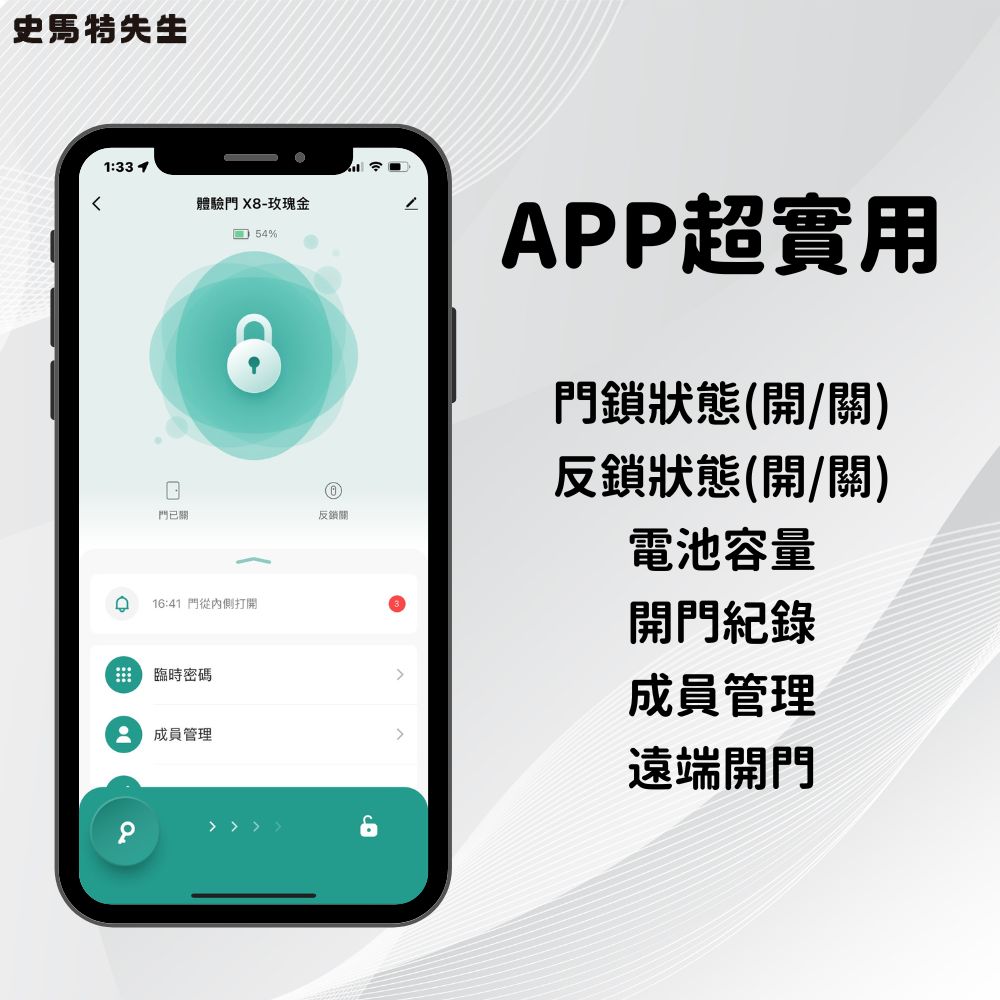 聯泰LTIOT 人臉辨識 物聯網電子鎖 – X8(黑色/玫瑰金 兩色可選)