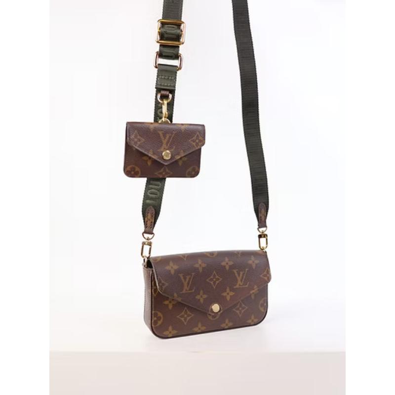 二手LV FÉLICIE STRAP & GO M80091 二合一 經典綠色款