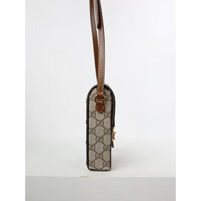 二手 Gucci 1955 手機包 經典棕色款