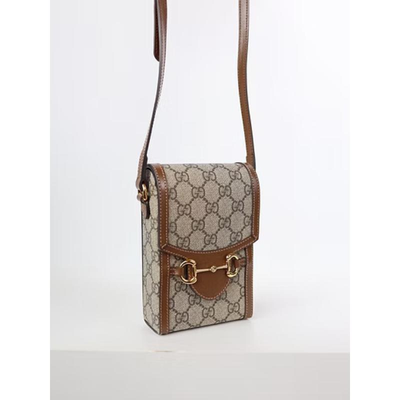 二手 Gucci 1955 手機包 經典棕色款
