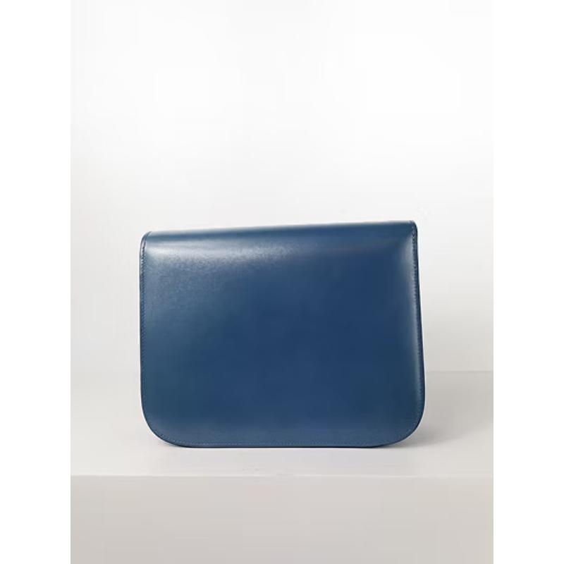 CELINE BOX MEDIUM 質感藍 銀釦