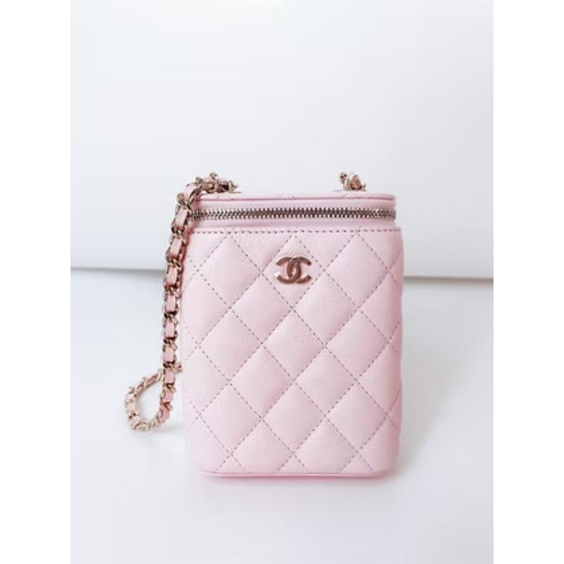 Chanel 荔枝牛 小盒子包 粉色