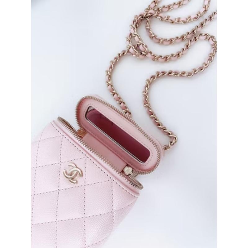 Chanel 荔枝牛 小盒子包 粉色
