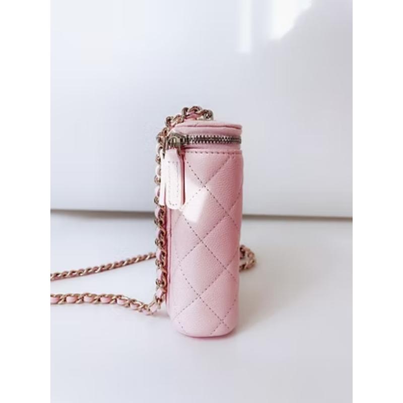 Chanel 荔枝牛 小盒子包 粉色