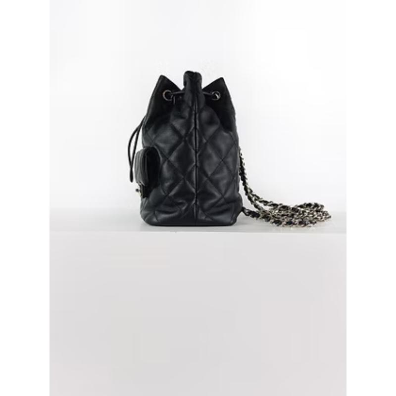 Chanel 23B 雙肩後背包 晶片款 經典黑