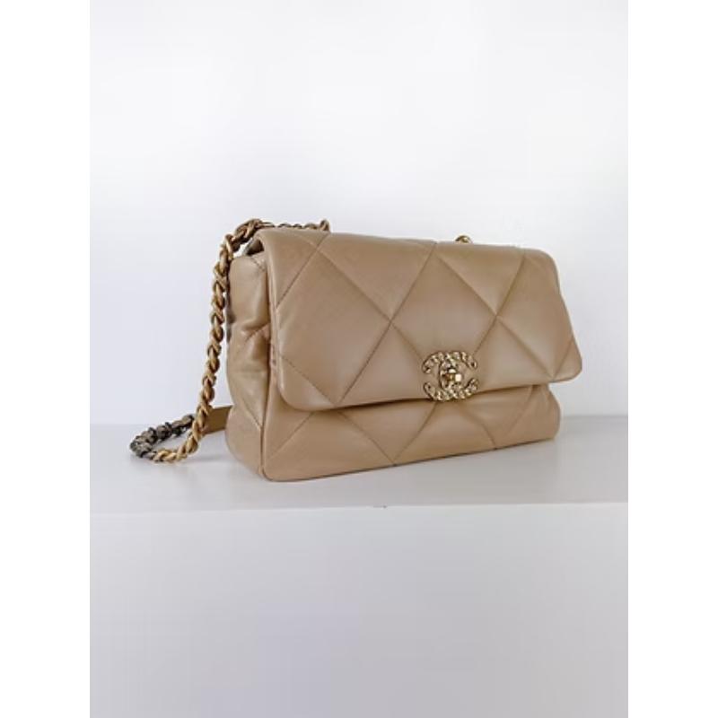Chanel 19 Bag 米金色款