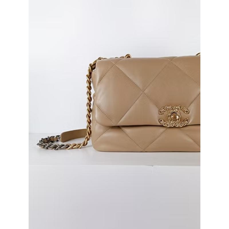 Chanel 19 Bag 米金色款