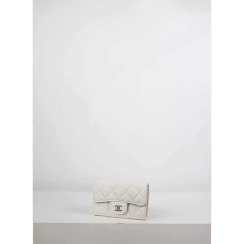 全新Chanel cf零錢包 奶白芯片款
