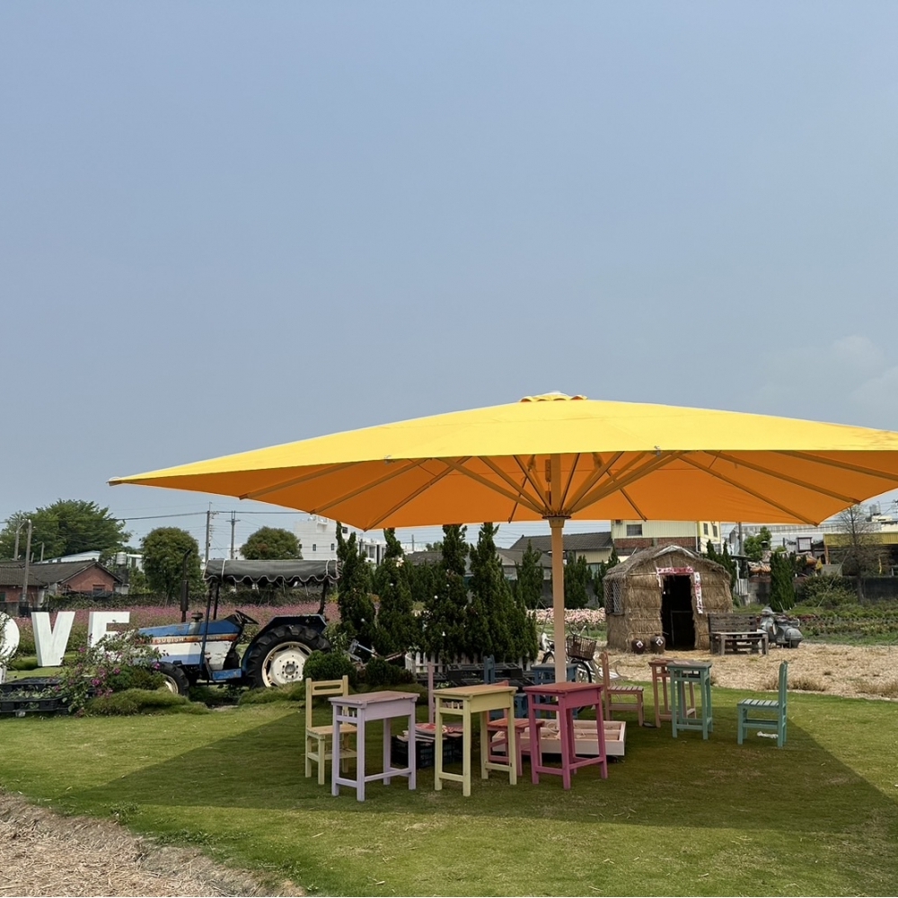 方型-自動伸縮遮陽星空大傘