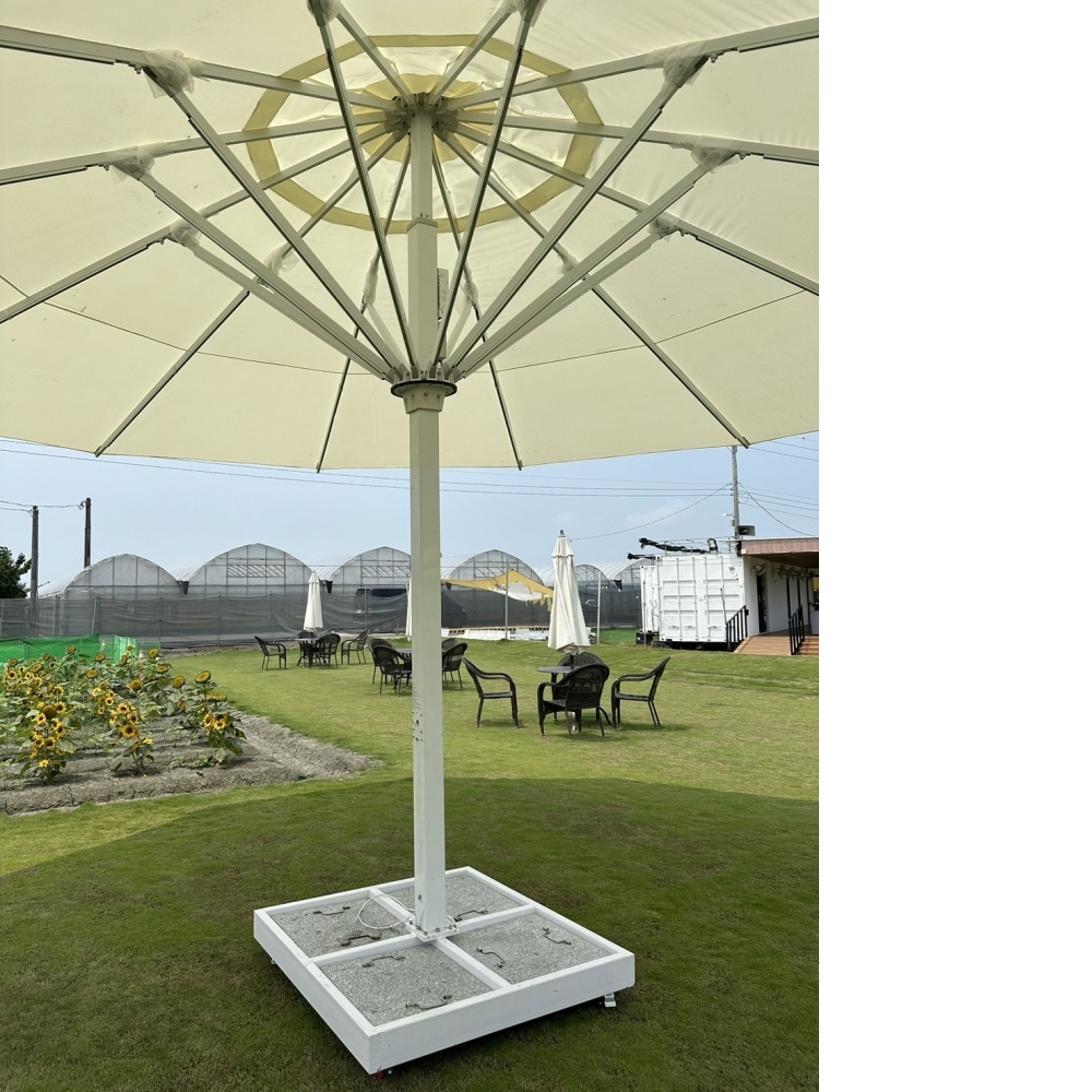 圓型-自動伸縮遮陽星空大傘