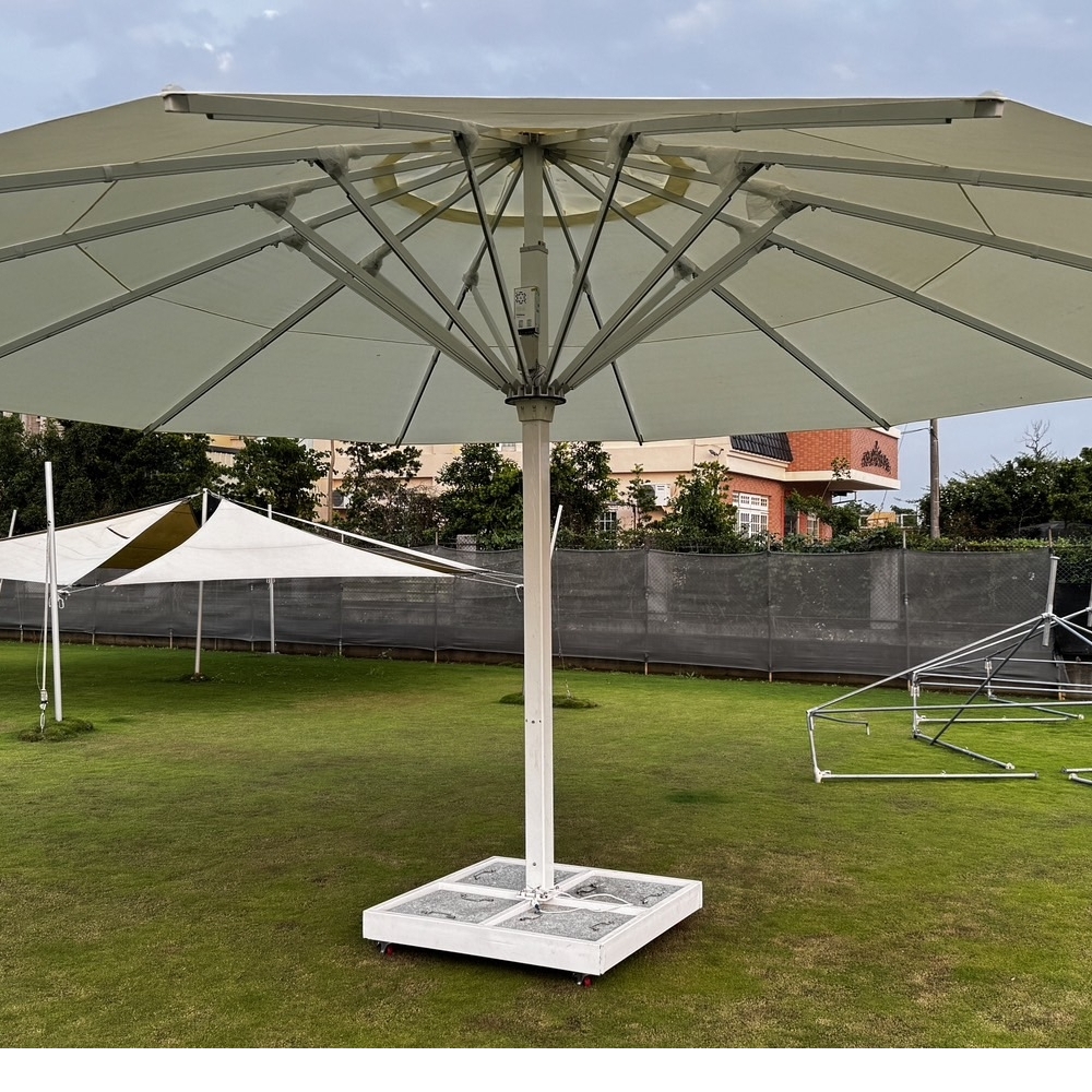 圓型-自動伸縮遮陽星空大傘