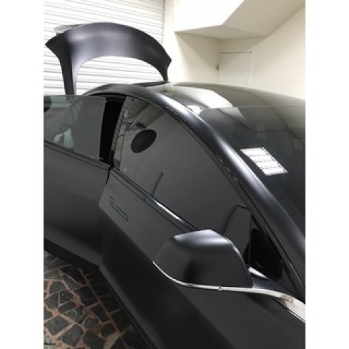 光絲綢黑車貼膜(後照鏡、車身、引擎蓋、車頂、全車適用)