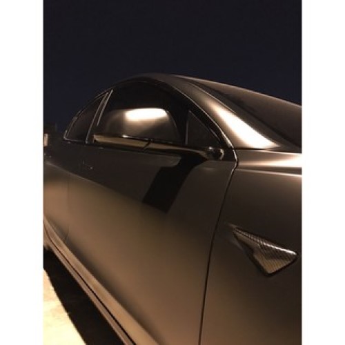 光絲綢黑車貼膜(後照鏡、車身、引擎蓋、車頂、全車適用)