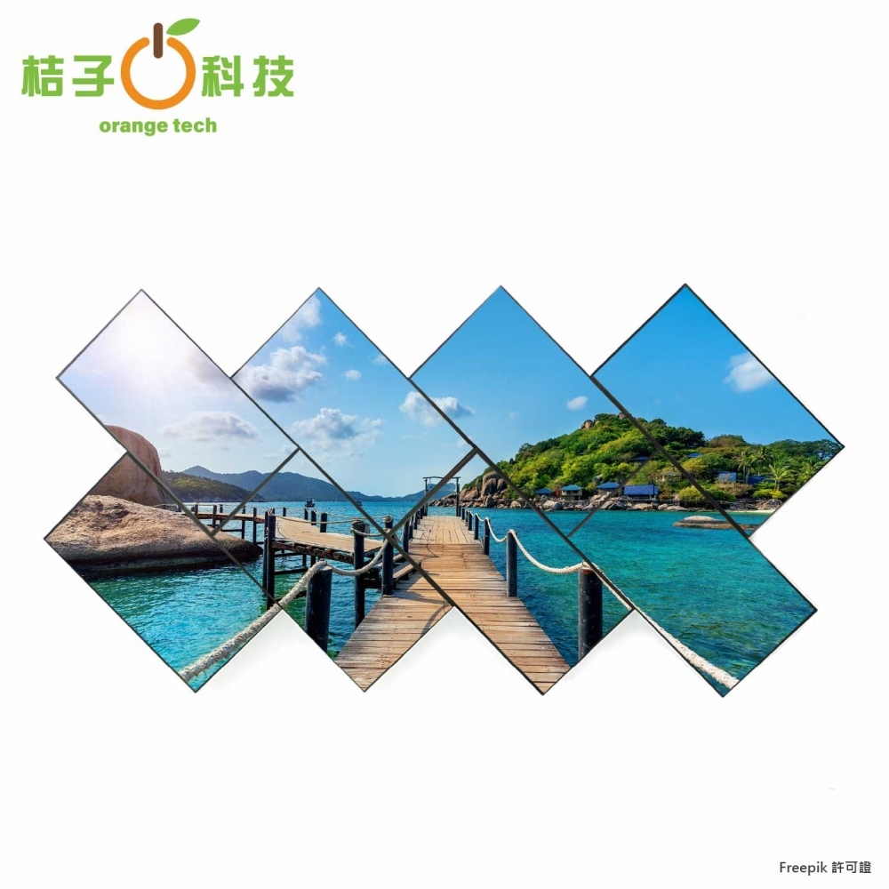 電視牆異型拼接解決方案(魚骨拼接)