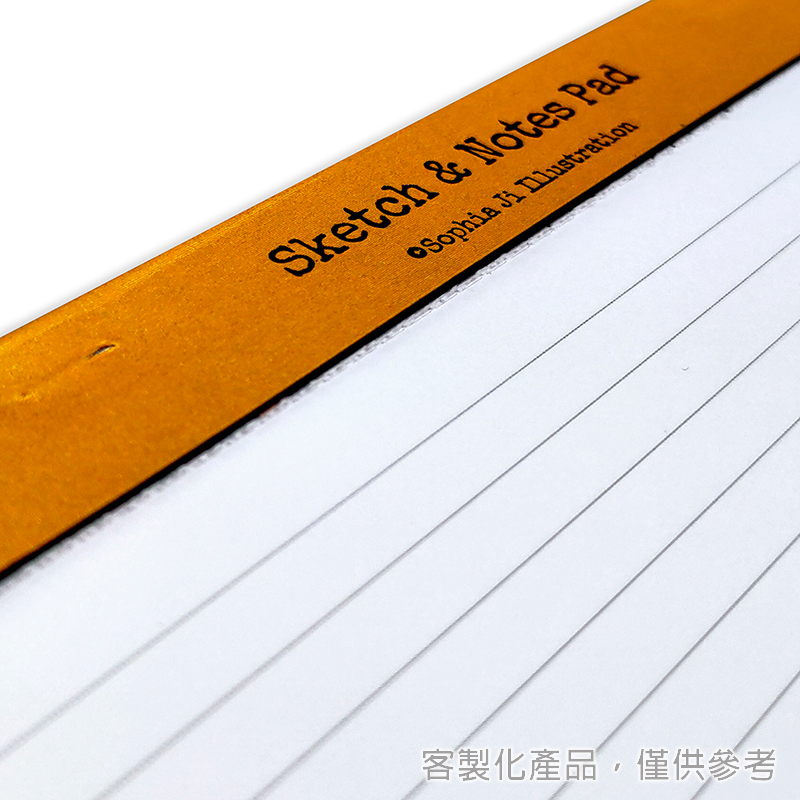 燙金邊便條本_插畫家客製化燙金邊上翻便條本