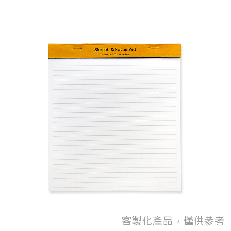 燙金邊便條本_插畫家客製化燙金邊上翻便條本