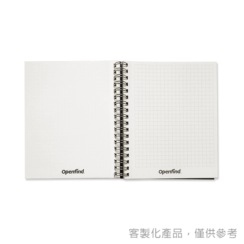 線圈筆記本_客製化黑卡燙銀線圈筆記本
