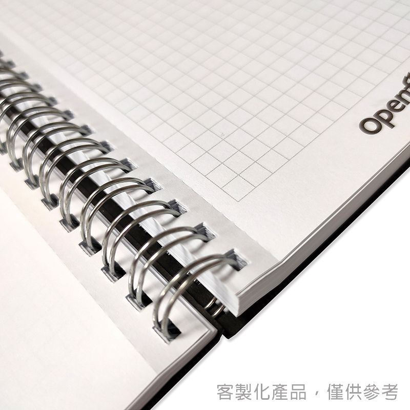 線圈筆記本_客製化黑卡燙銀線圈筆記本