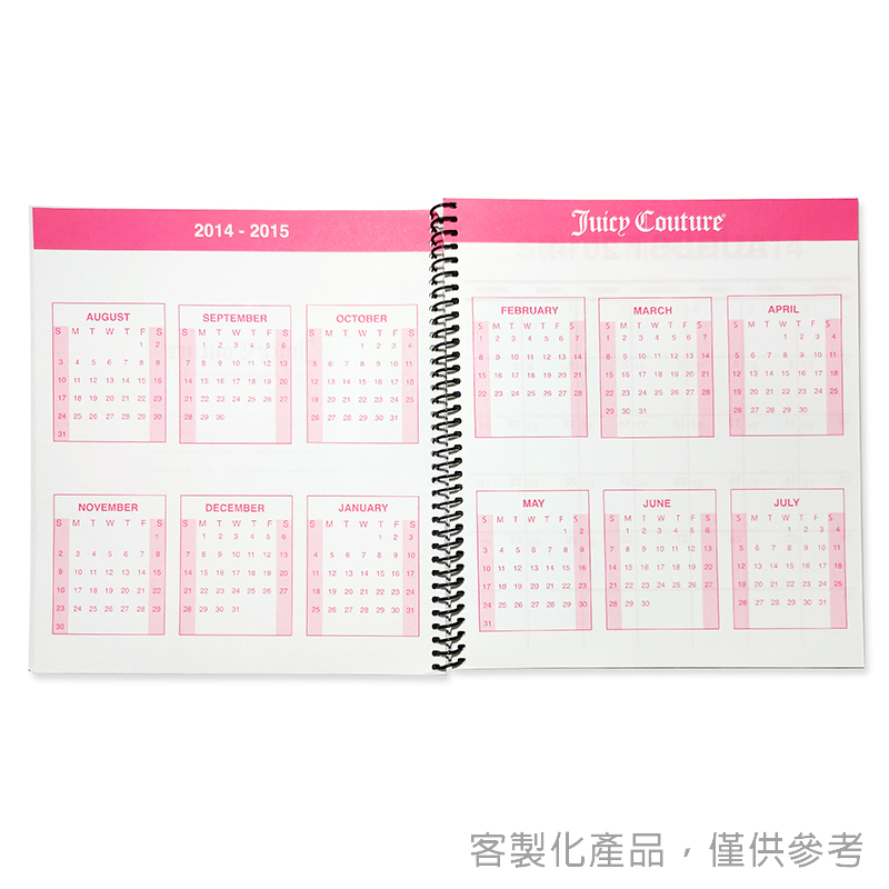 線圈筆記本_知名品牌客製化線圈月計畫筆記本