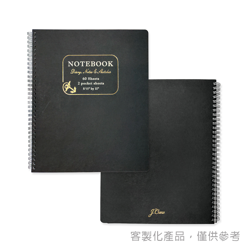 線圈筆記本_客製化黑卡線圈筆記本