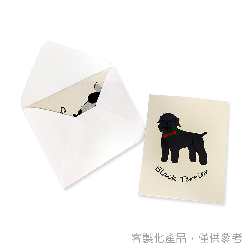 卡片信封組_客製化可愛狗狗卡片信封組