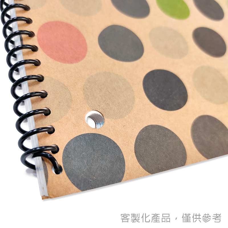 線圈筆記本_客製化牛皮紙封面單線圈筆記本