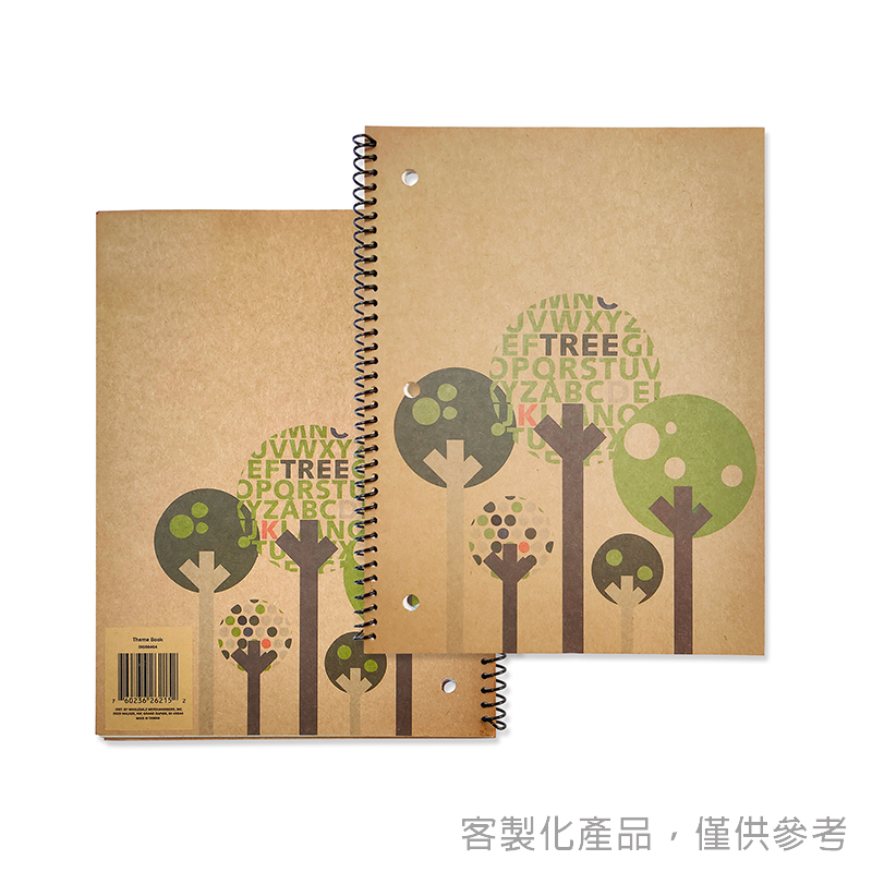 線圈筆記本_客製化牛皮紙封面單線圈筆記本