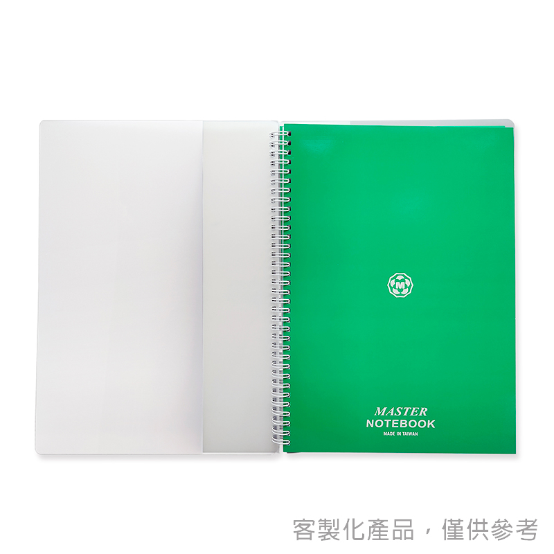 線圈筆記本_客製化PP封面雙線圈右翻筆記本