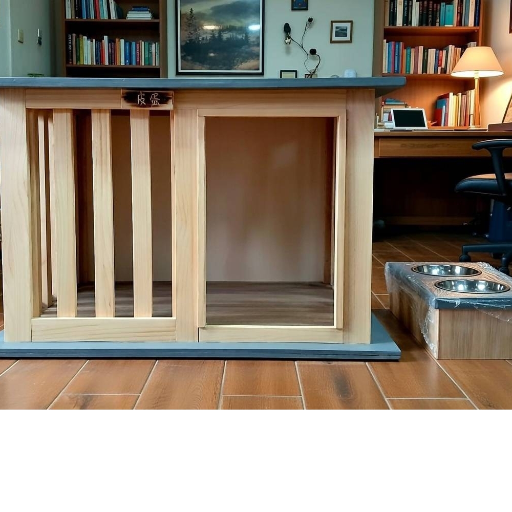 書房裡的狗屋，設計感十足(狗屋)