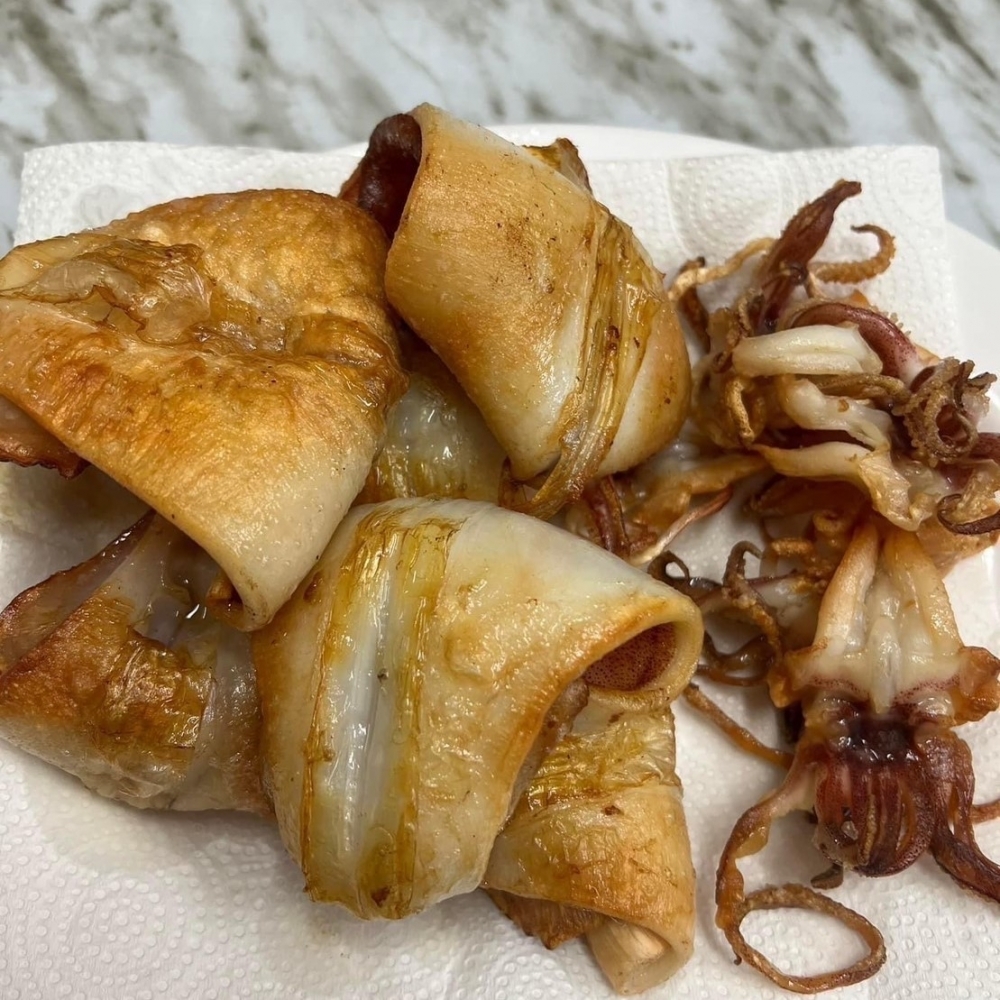 澎湖小管一日干曬