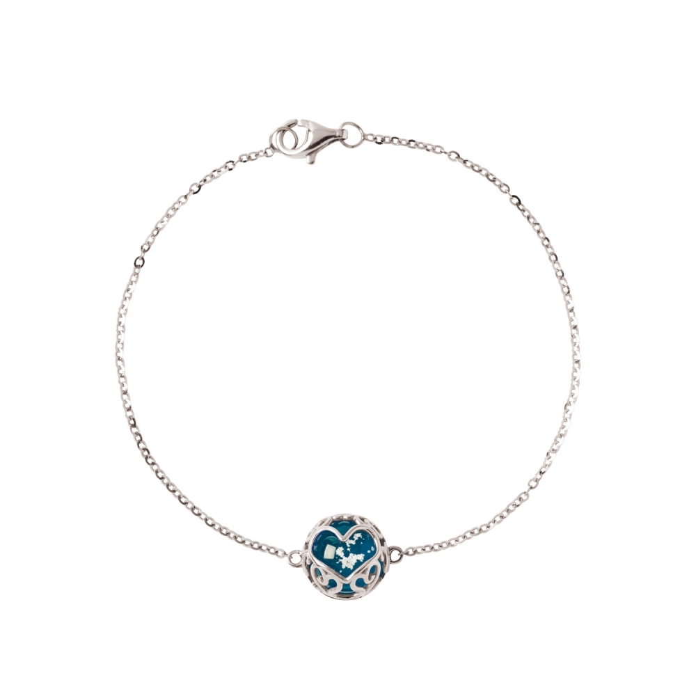 手環｜純銀愛心苞鏤空手鍊BR20015