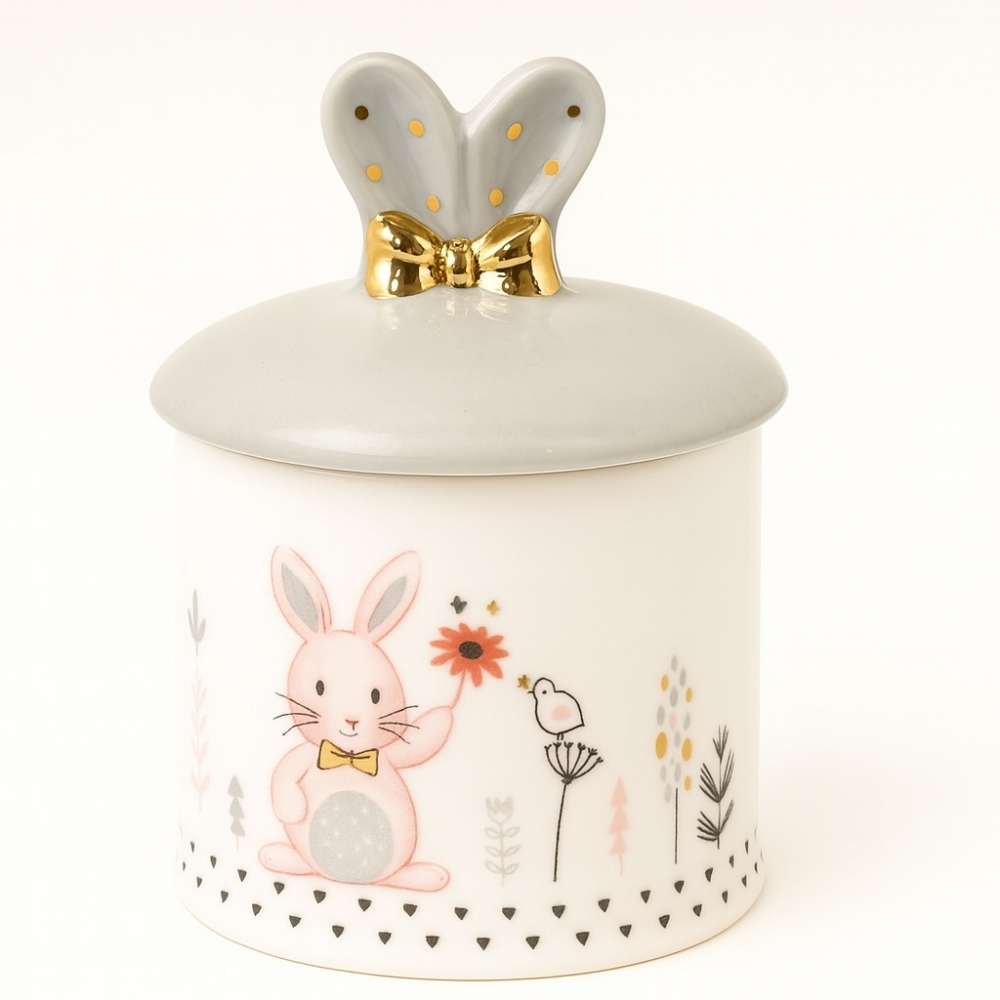 小兔花語罐