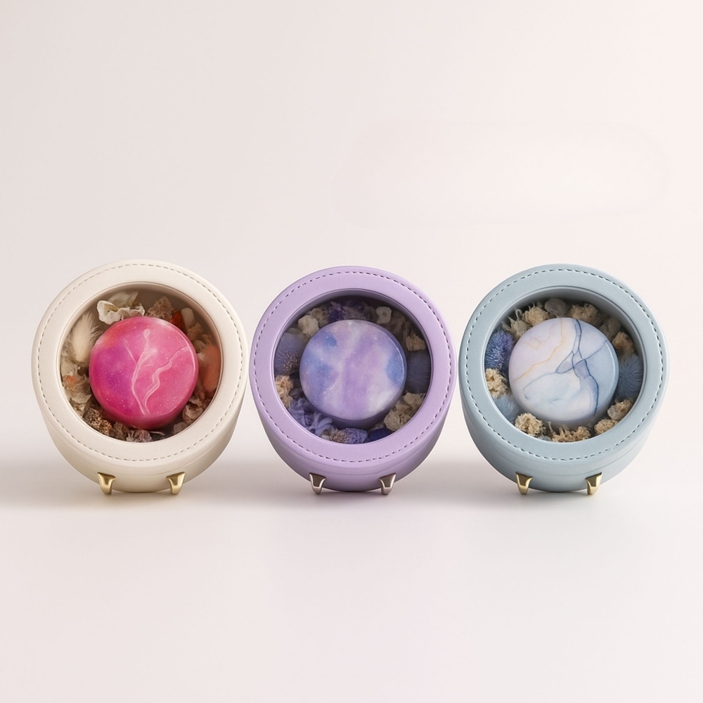 永生花皮革紀念盒