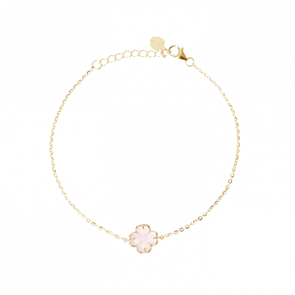 手環｜14K迷你鏤空幸運草手鍊BC25007