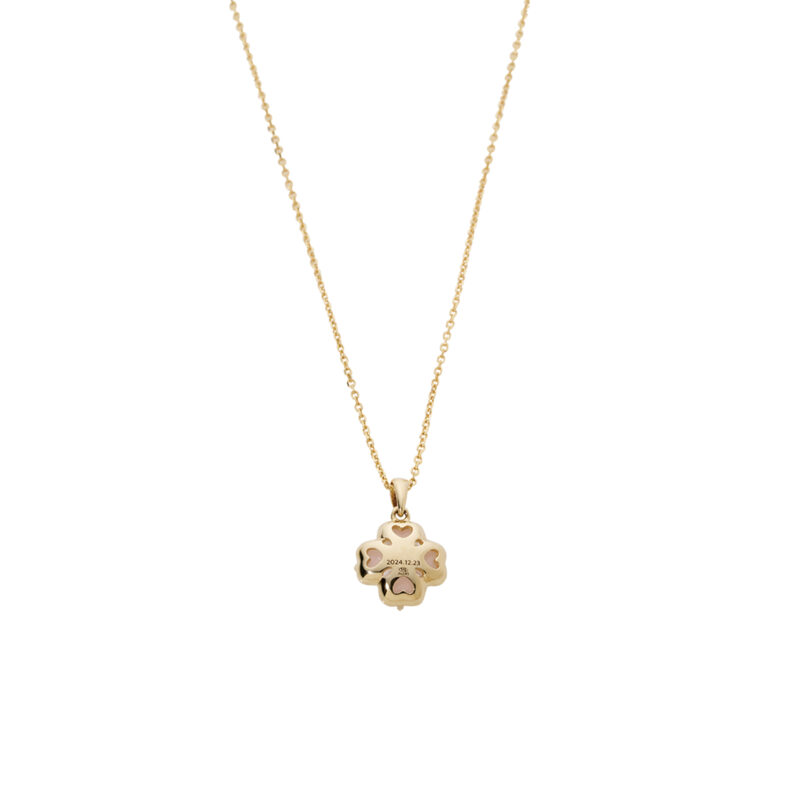 項鍊｜14K迷你鏤空幸運草項鍊NC25002